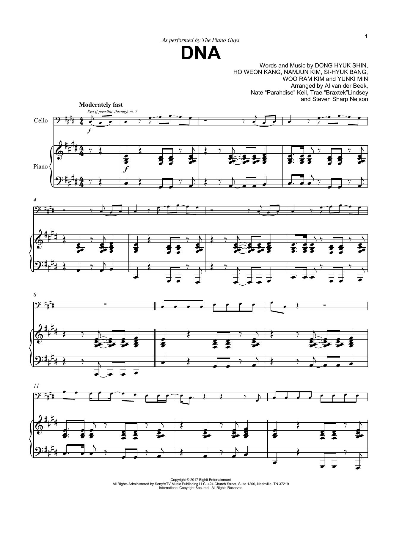 Download The Piano Guys DNA Sheet Music