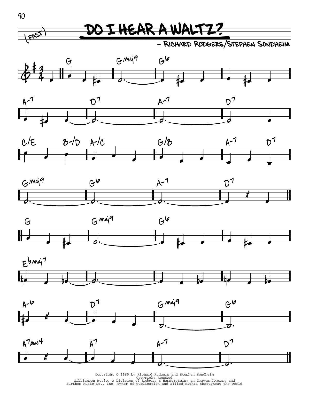 Download Richard Rodgers and Stephen Sondheim Do I Hear A Waltz? Sheet Music