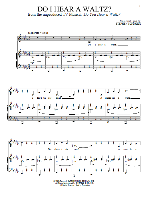 Download Stephen Sondheim Do I Hear A Waltz? Sheet Music