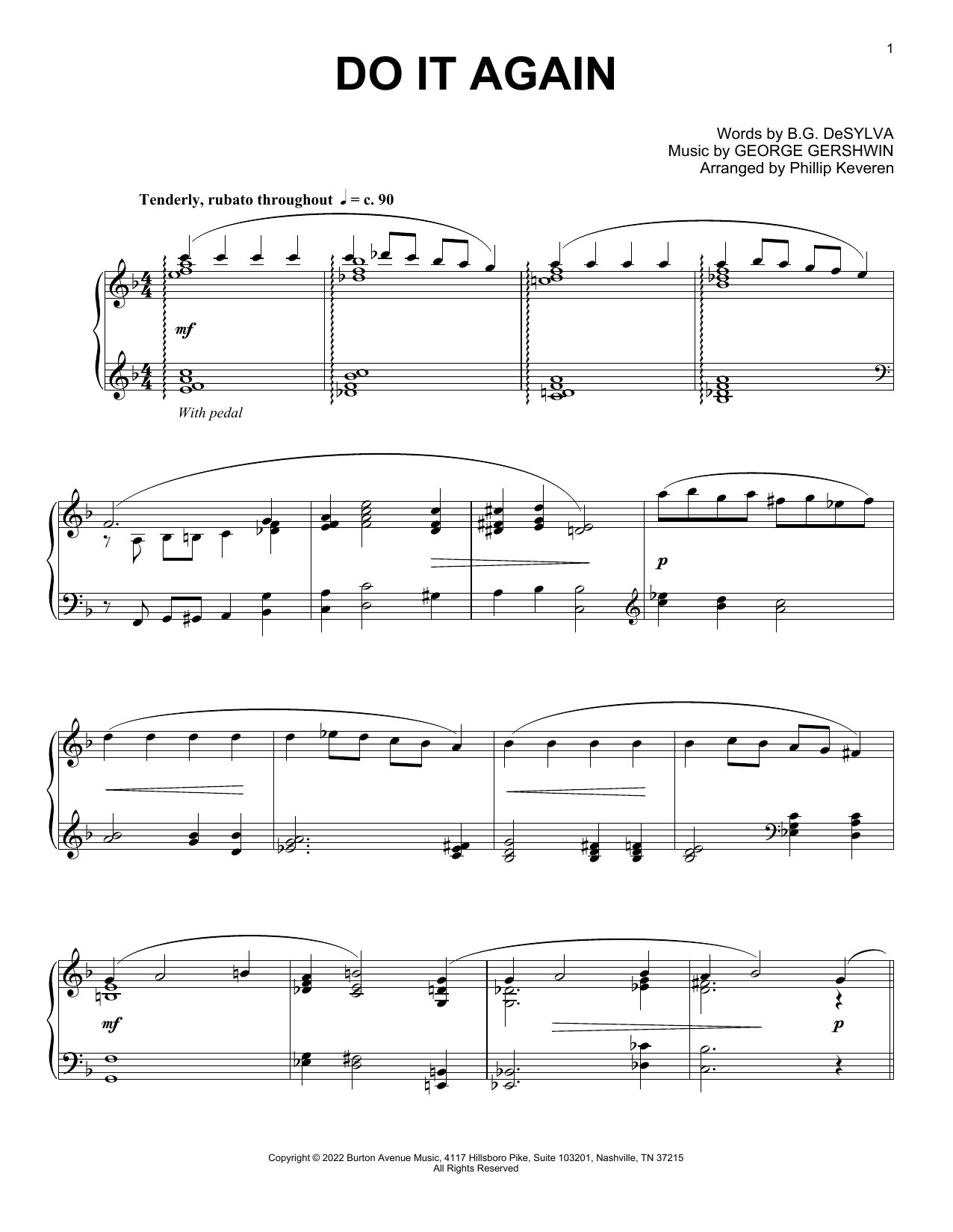 Download George Gershwin Do It Again (arr. Phillip Keveren) Sheet Music