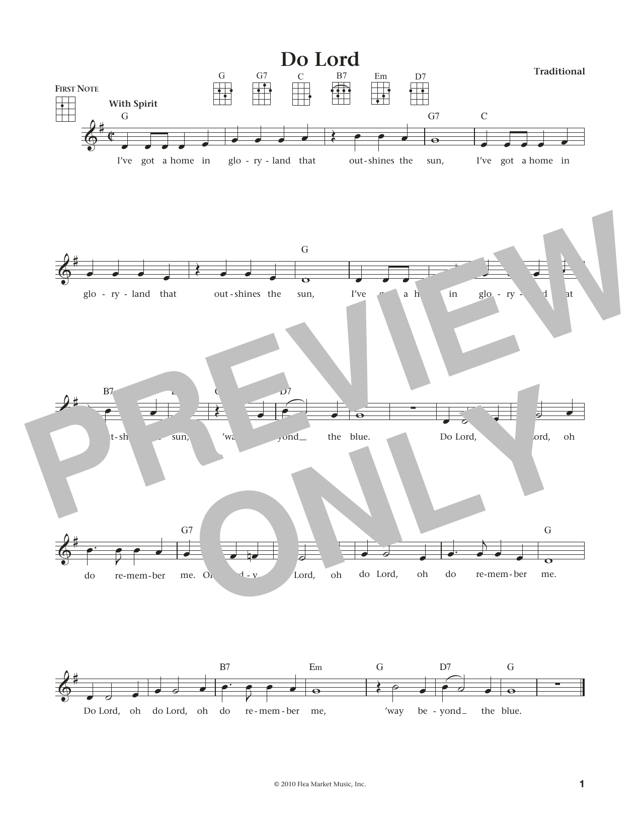 Download Traditional Do Lord (from The Daily Ukulele) (arr. Sheet Music