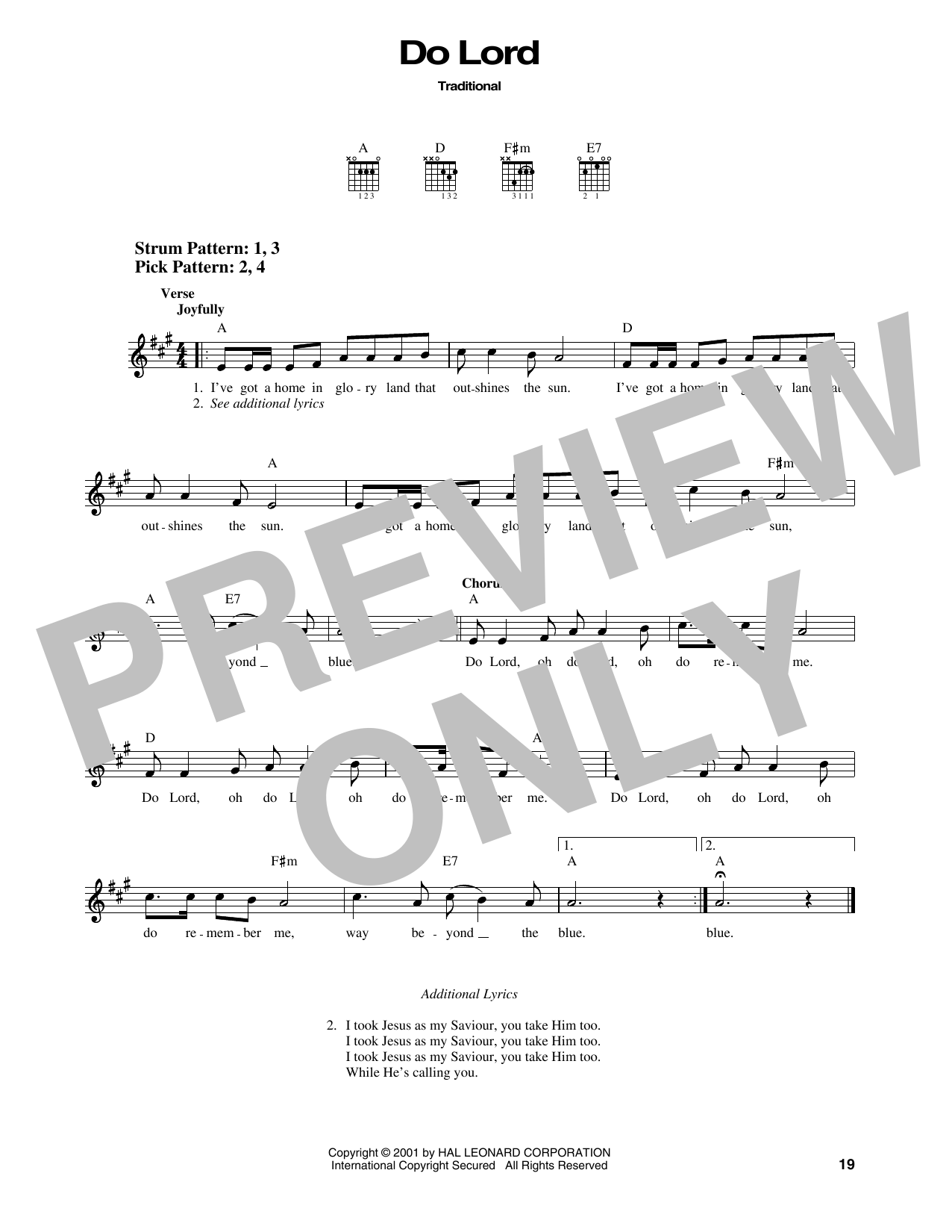 Traditional Do Lord sheet music notes printable PDF score
