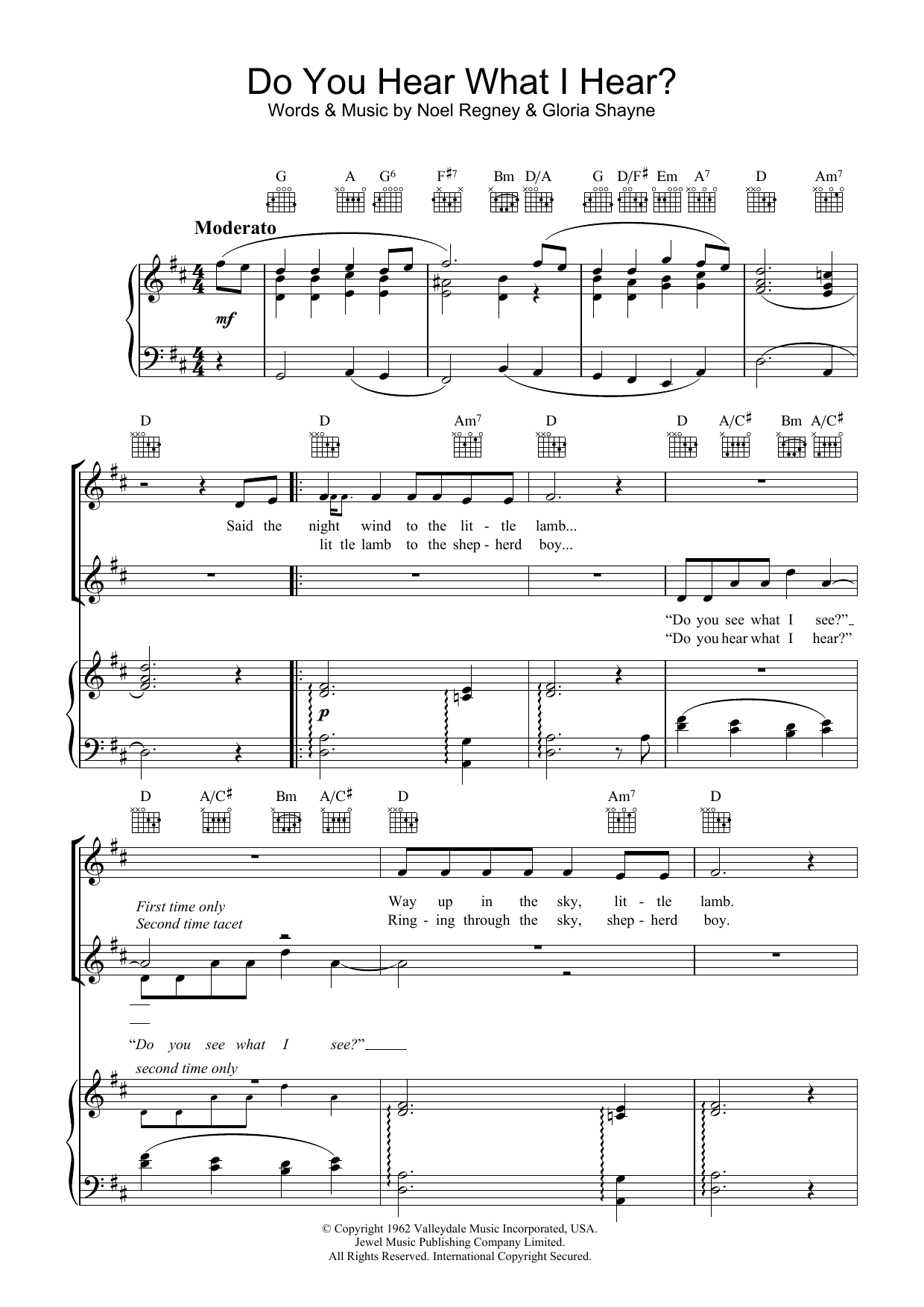 Download The Choirboys Do You Hear What I Hear? Sheet Music