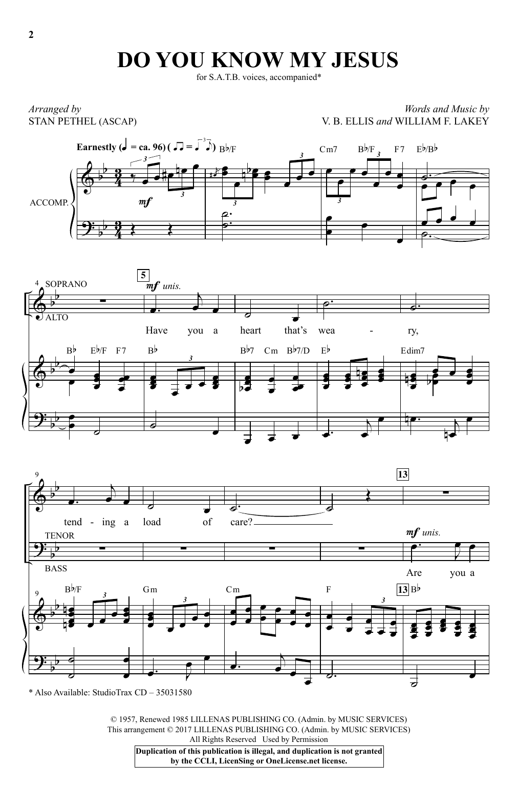 Download Stan Pethel Do You Know My Jesus? Sheet Music