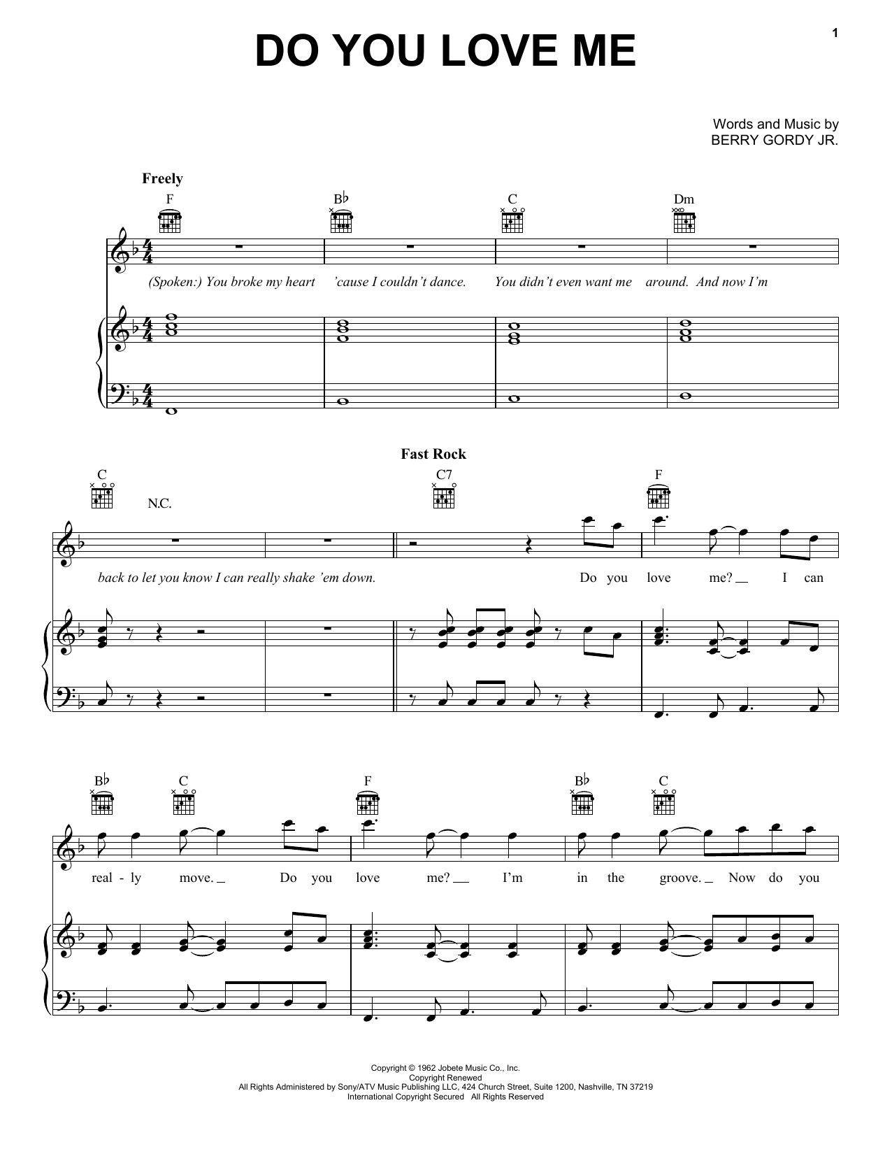 Download The Contours Do You Love Me Sheet Music