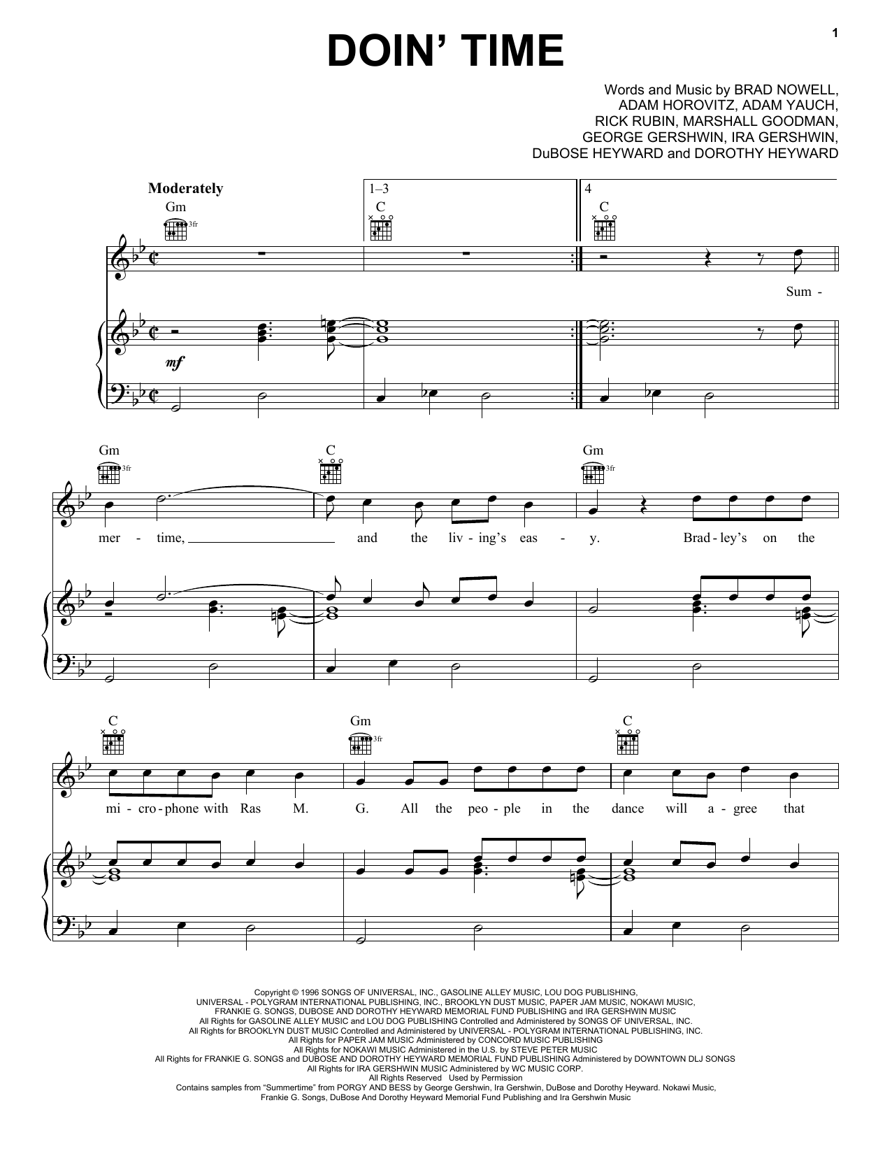 Download Sublime Doin' Time Sheet Music