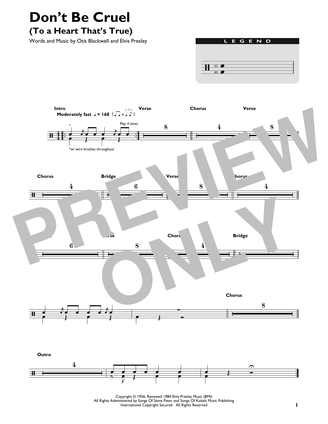 Download Elvis Presley Don't Be Cruel (To A Heart That's True) Sheet Music