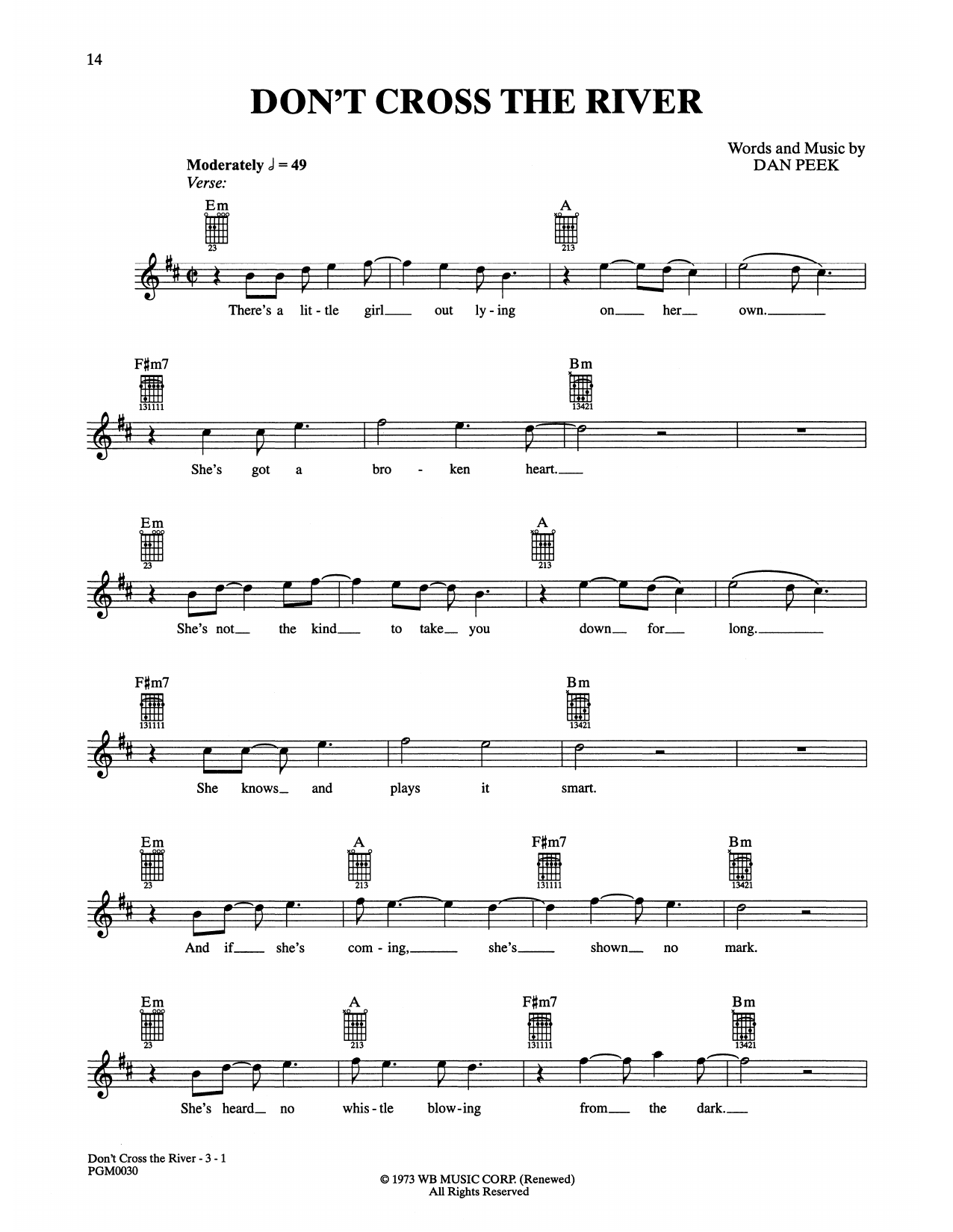 Download America Don't Cross The River Sheet Music