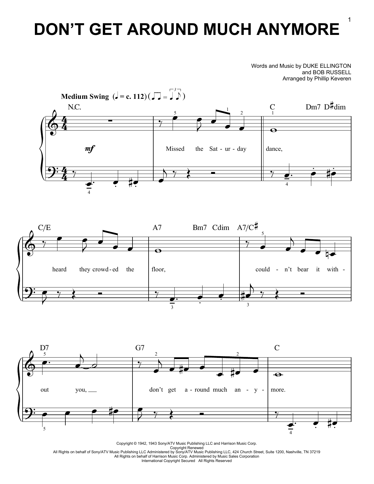 Download Duke Ellington Don't Get Around Much Anymore (arr. Phi Sheet Music