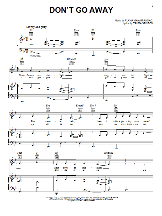 Download Jewell Don't Go Away Sheet Music