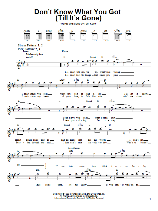 Download Cinderella Don't Know What You Got (Till It's Gone Sheet Music