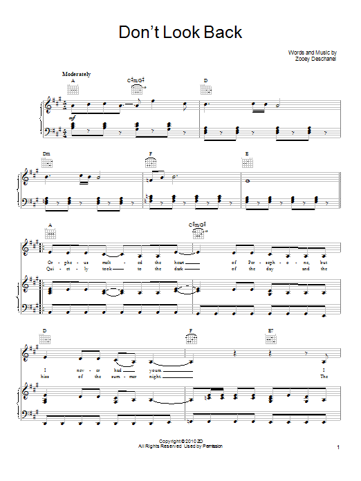 Download She & Him Don't Look Back Sheet Music