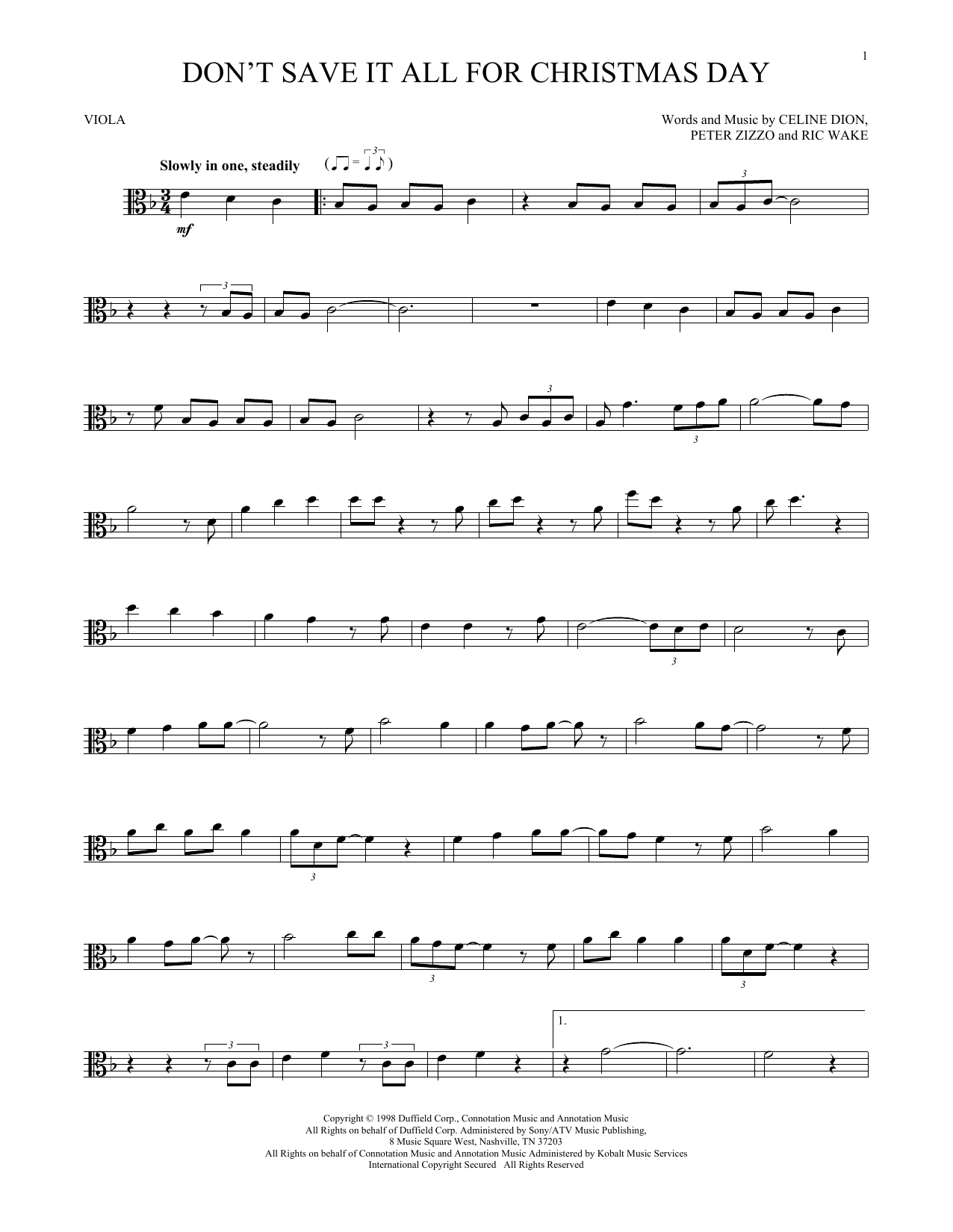 Download Celine Dion Don't Save It All For Christmas Day Sheet Music