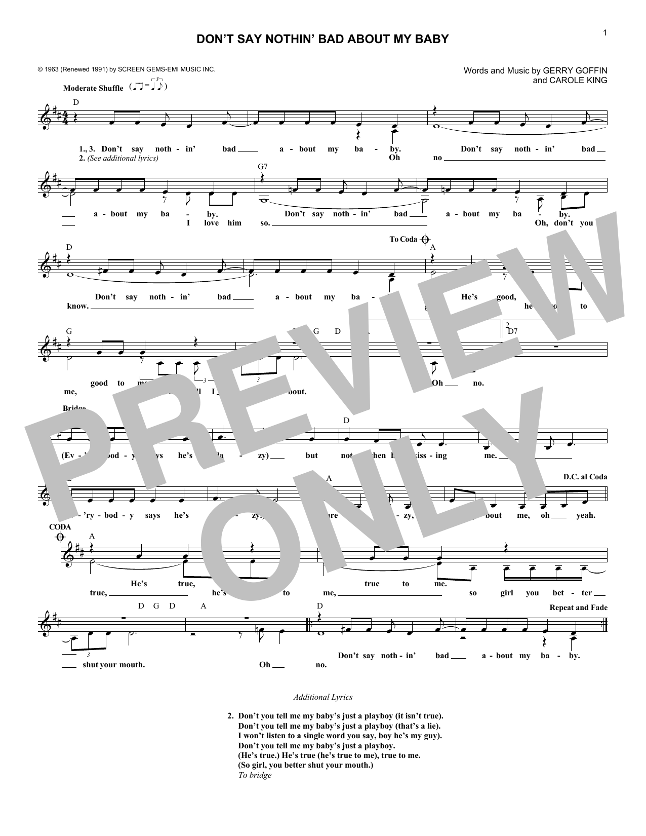 Download The Cookies Don't Say Nothin' Bad About My Baby Sheet Music