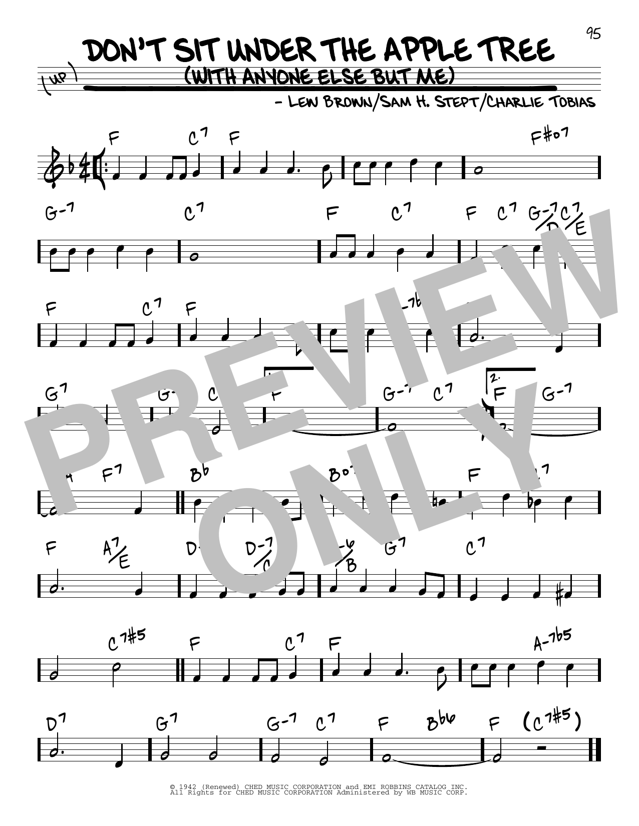 Download Charlie Tobias Don't Sit Under The Apple Tree (With An Sheet Music