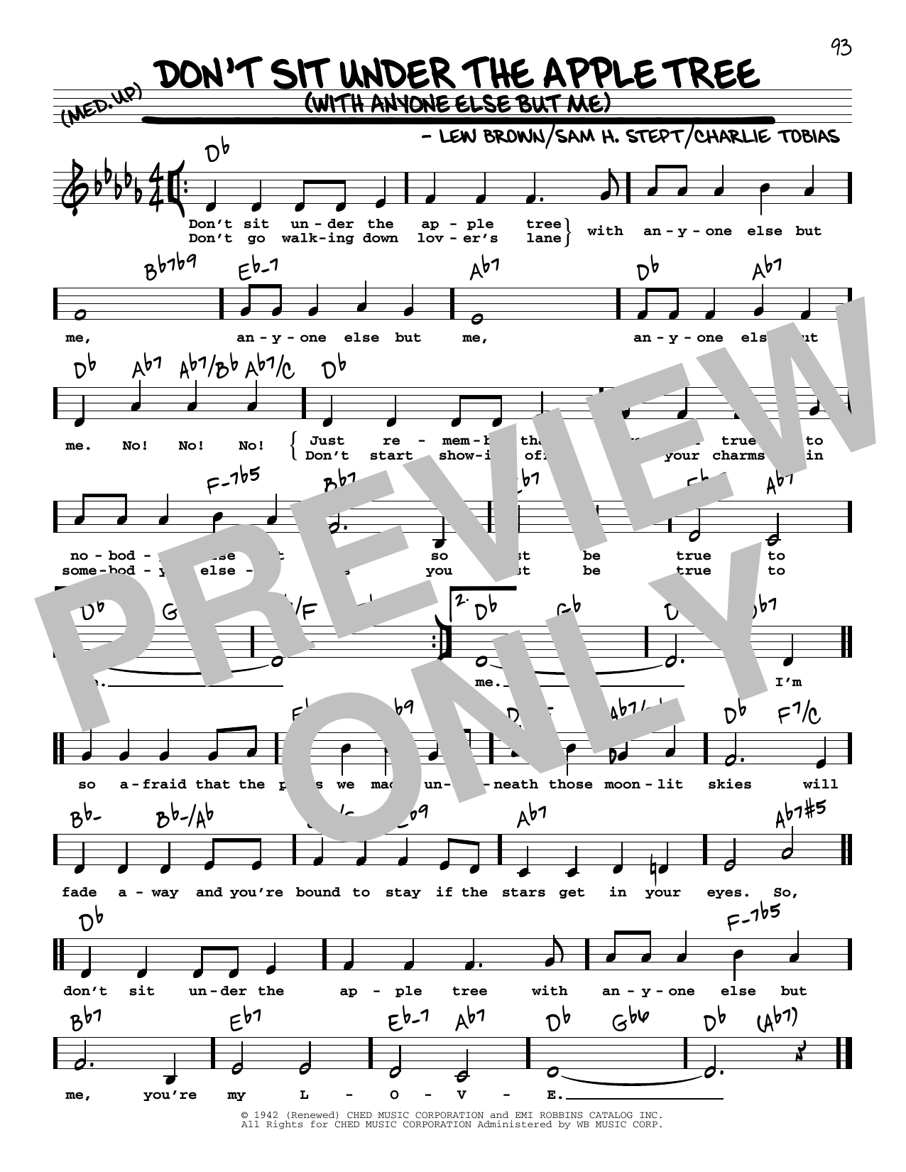 Download Charlie Tobias Don't Sit Under The Apple Tree (With An Sheet Music