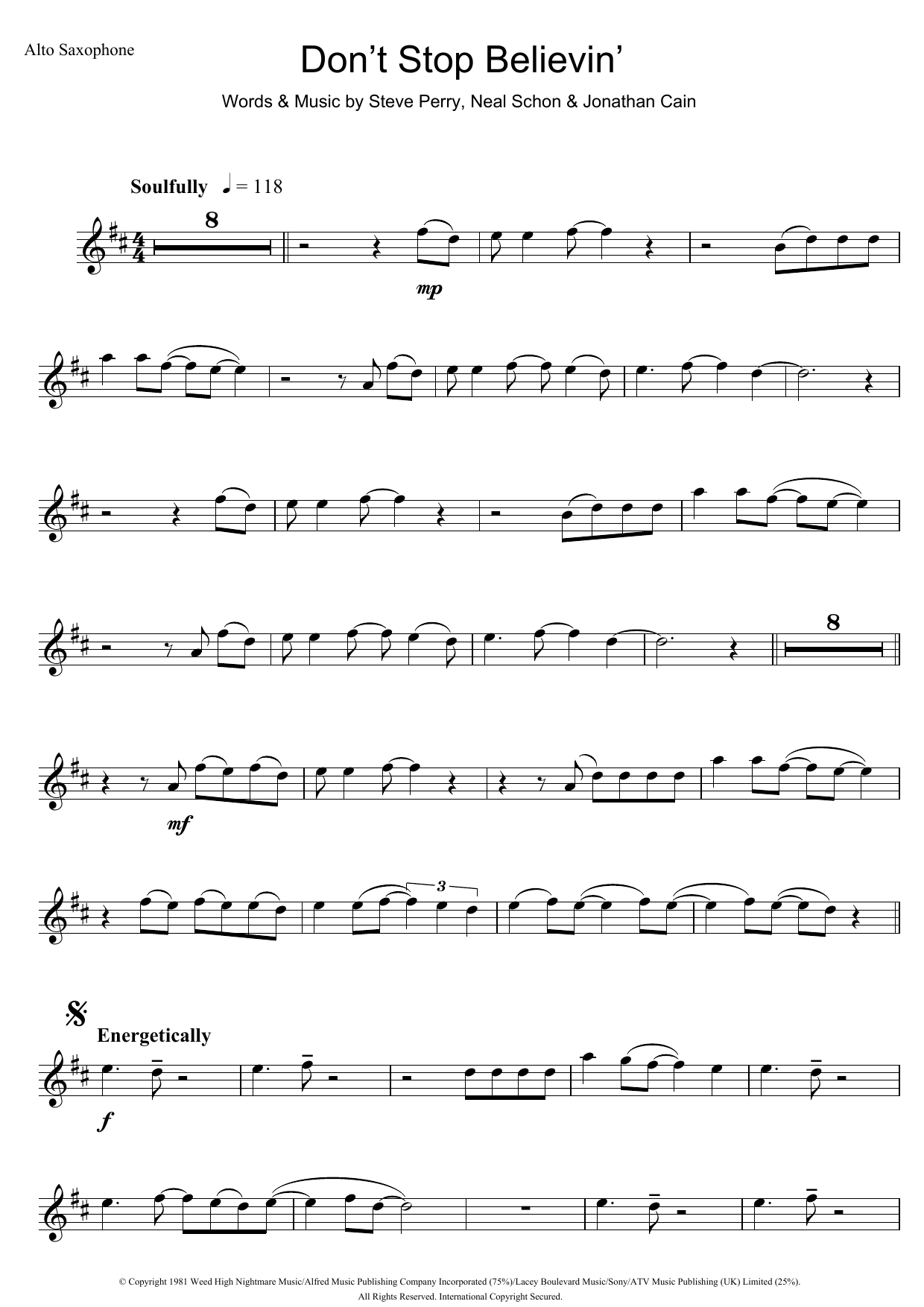 Download Journey Don't Stop Believin' Sheet Music