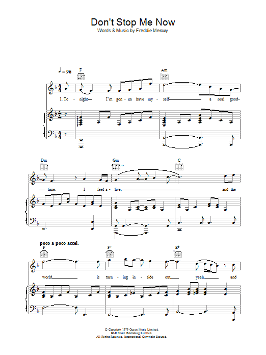 Download McFly Don't Stop Me Now Sheet Music