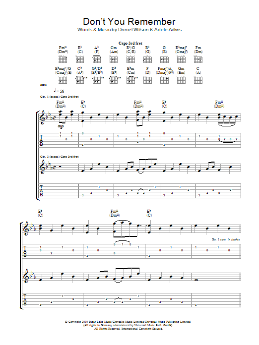 Download Adele Don't You Remember Sheet Music