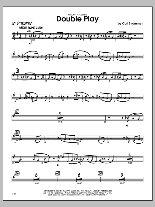 Download Carl Strommen Double Play - 1st Bb Trumpet Sheet Music