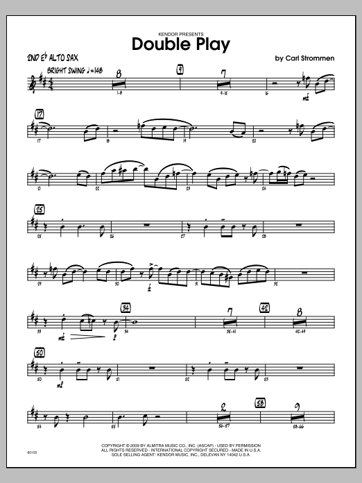 Download Carl Strommen Double Play - 2nd Eb Alto Saxophone Sheet Music