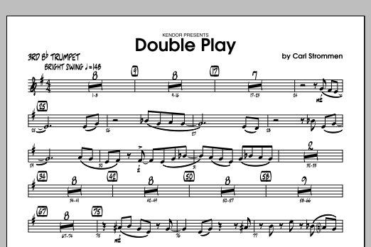 Download Carl Strommen Double Play - 3rd Bb Trumpet Sheet Music