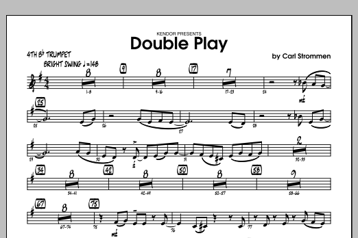 Download Carl Strommen Double Play - 4th Bb Trumpet Sheet Music