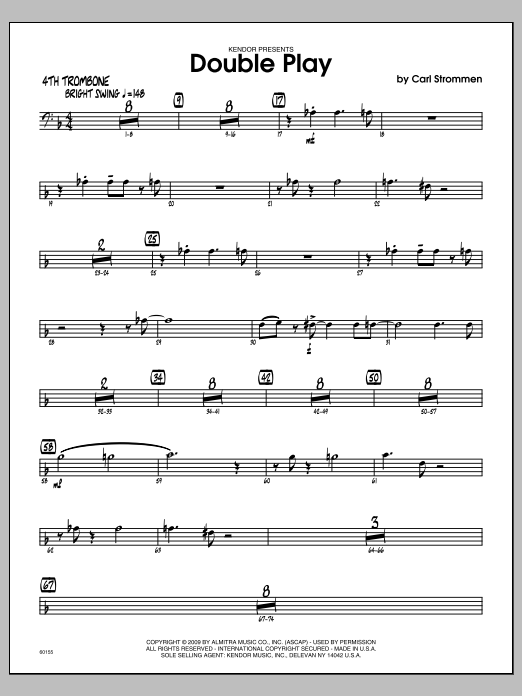 Download Carl Strommen Double Play - 4th Trombone Sheet Music