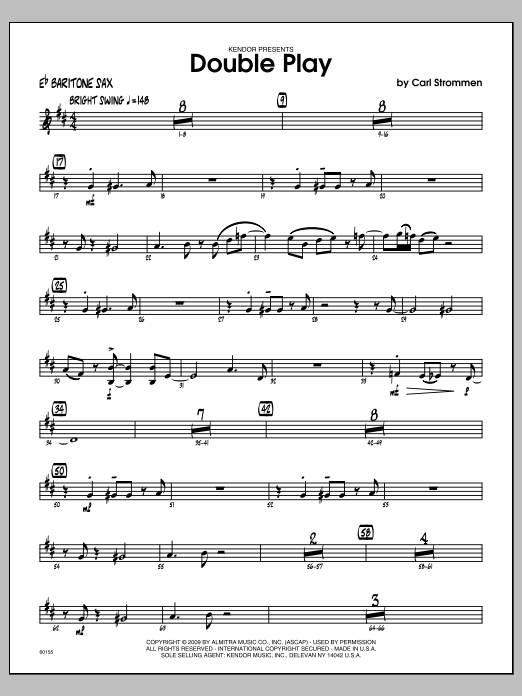 Download Carl Strommen Double Play - Eb Baritone Saxophone Sheet Music