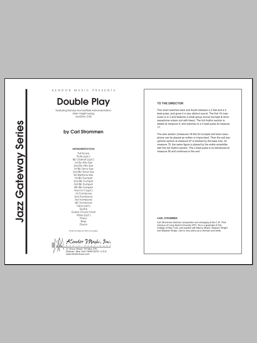 Download Carl Strommen Double Play - Full Score Sheet Music