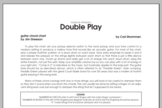 Download Carl Strommen Double Play - Guitar/ Rhythm Sheet Music