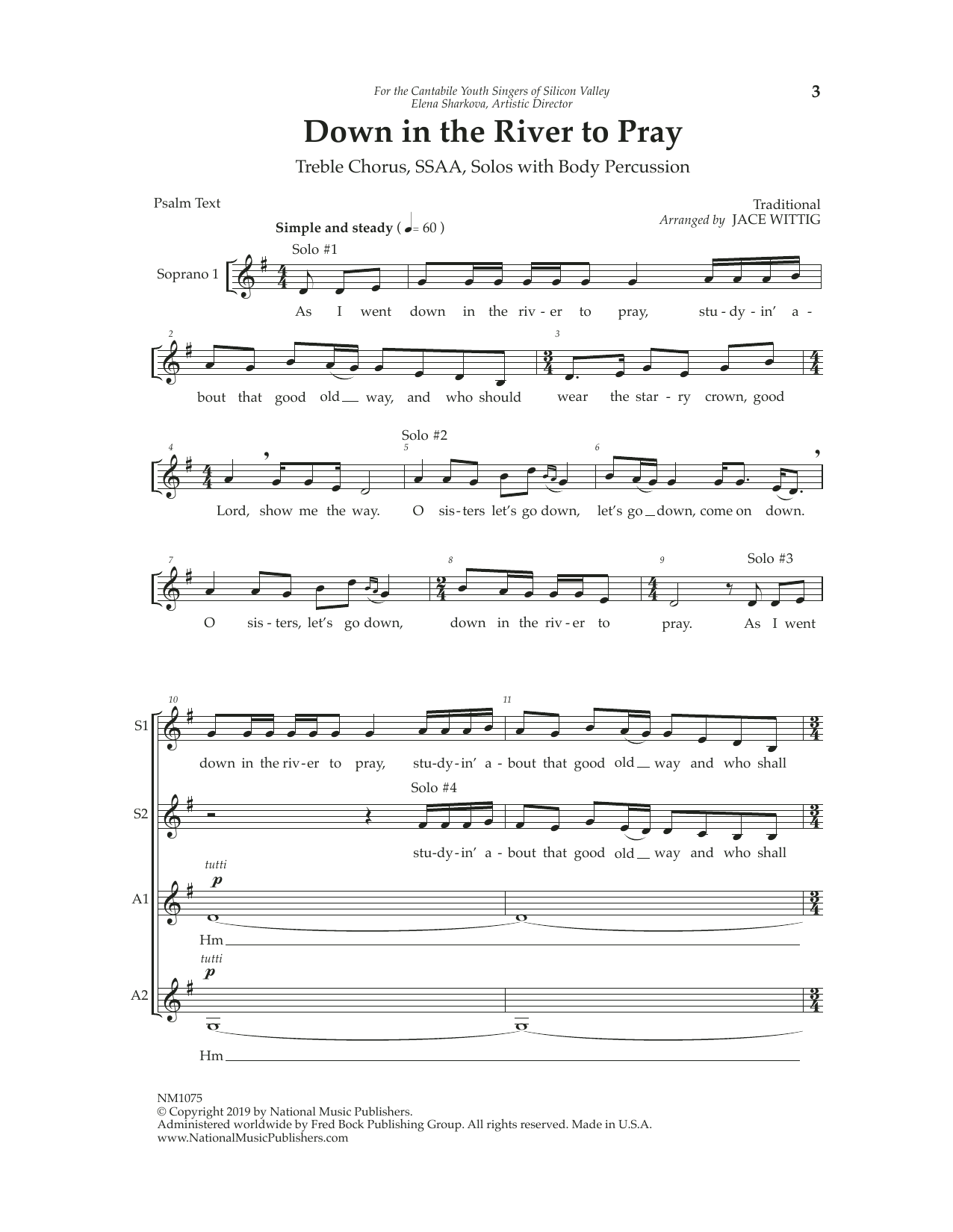 Download Jace Wittig Down in the River to Pray Sheet Music
