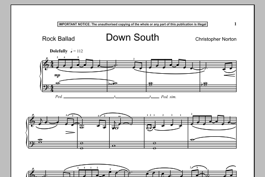Download Christopher Norton Down South Sheet Music