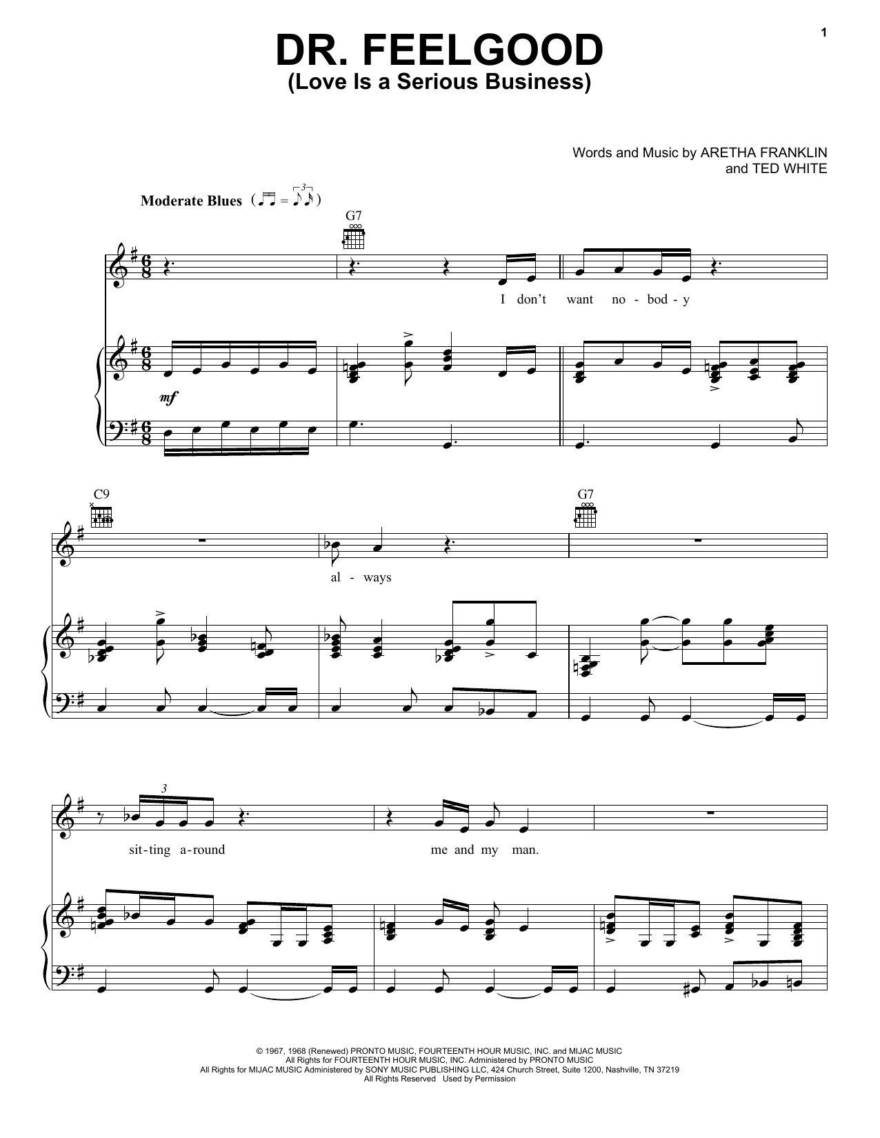 Download Aretha Franklin Dr. Feelgood (Love Is A Serious Busines Sheet Music