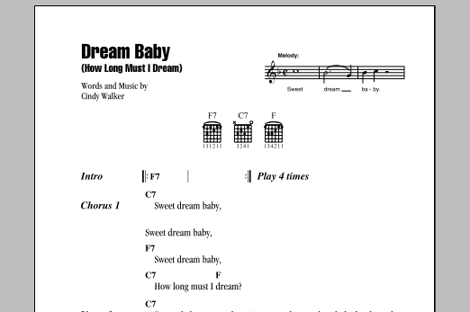 Download Roy Orbison Dream Baby (How Long Must I Dream) Sheet Music