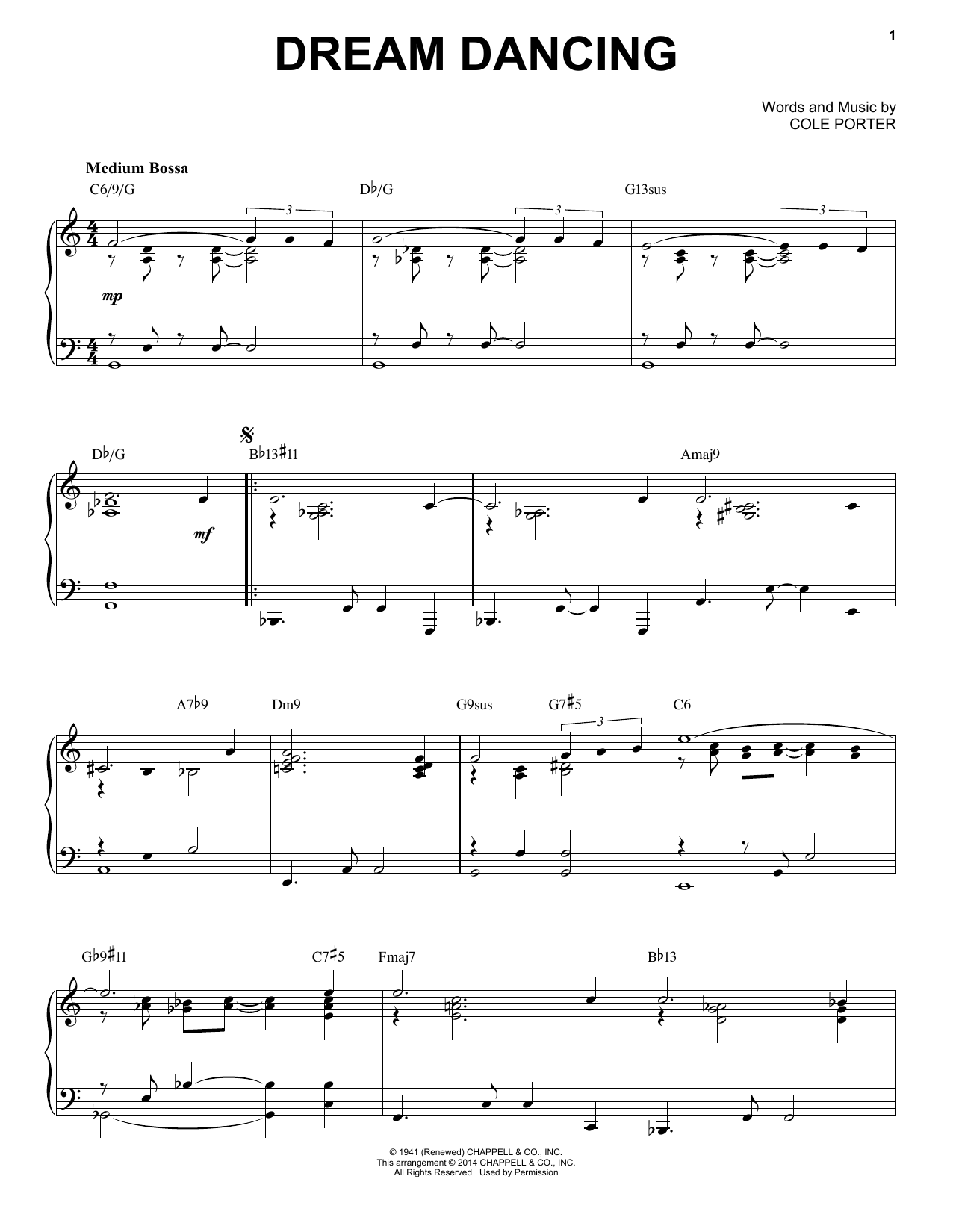 Download Cole Porter Dream Dancing [Jazz version] (arr. Bren Sheet Music