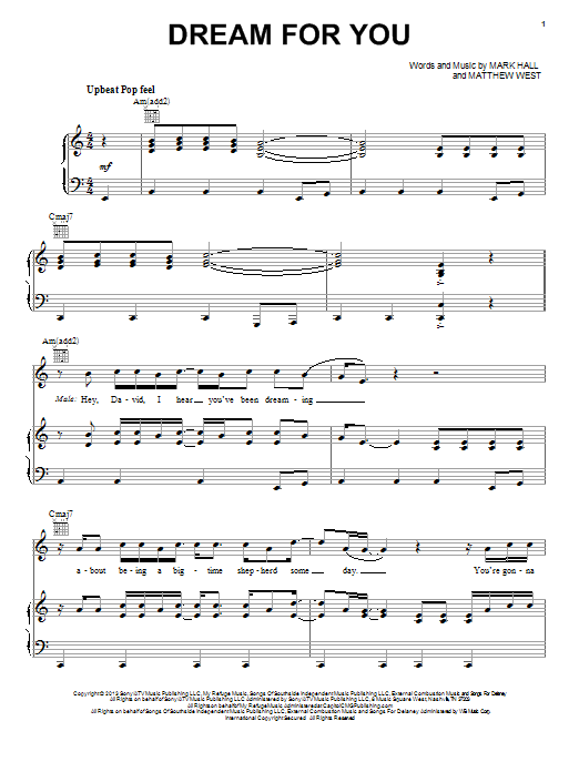 Download Casting Crowns Dream For You Sheet Music