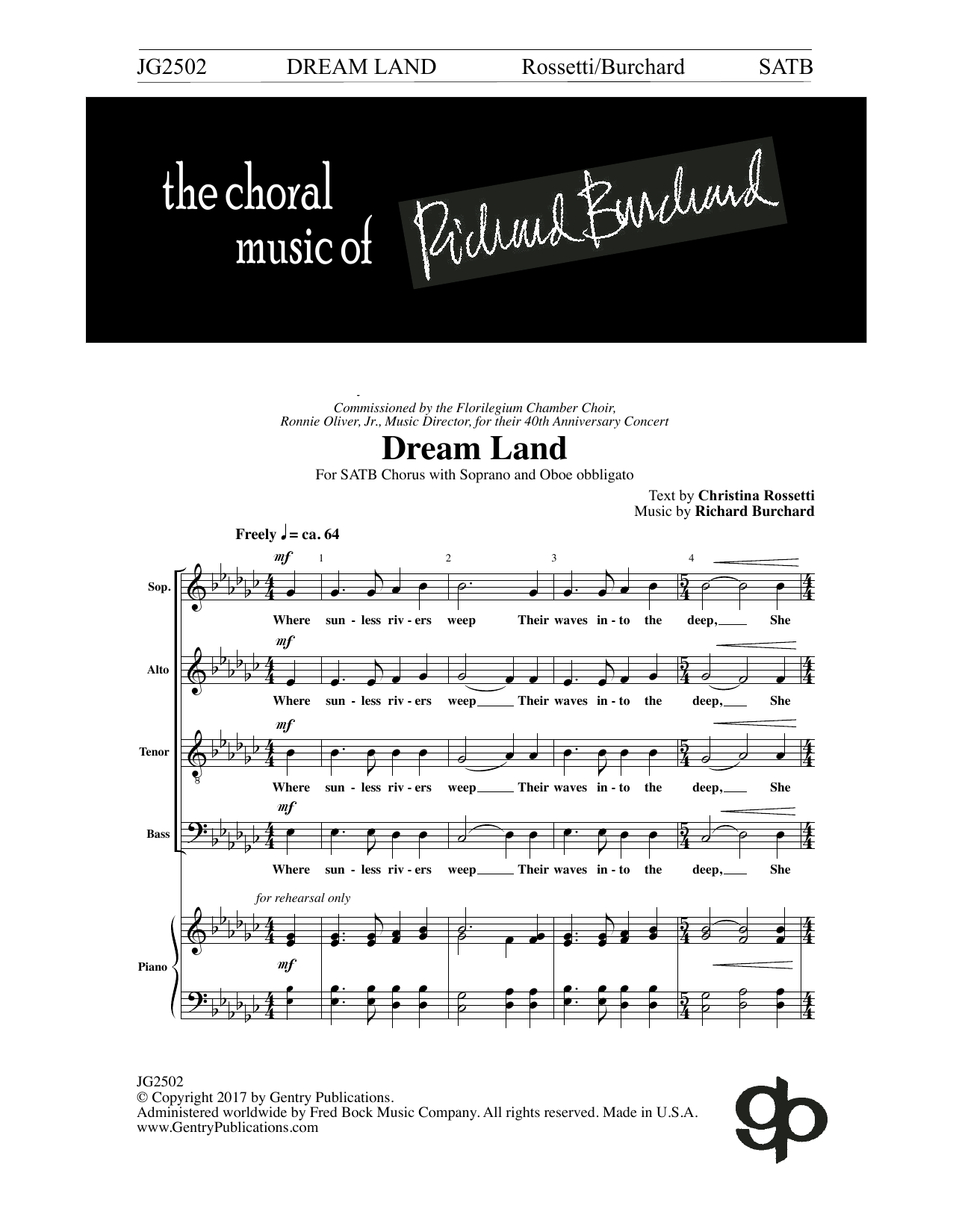 Download Christina Rossetti Dream Land Sheet Music