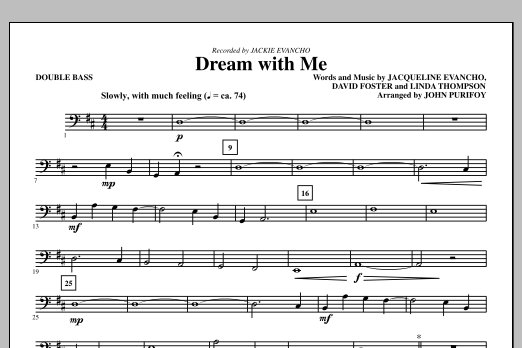 Download John Purifoy Dream With Me - Double Bass Sheet Music
