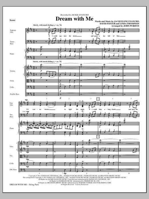 Download John Purifoy Dream With Me - Full Score Sheet Music