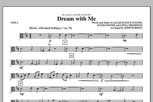 Download John Purifoy Dream With Me - Viola Sheet Music