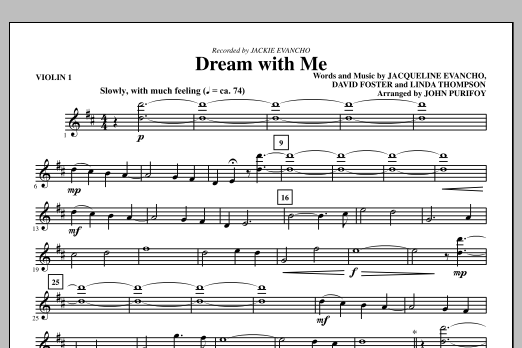 Download John Purifoy Dream With Me - Violin 1 Sheet Music