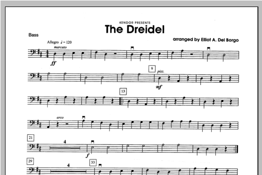 Download Del Borgo Dreidel, The - Bass Sheet Music