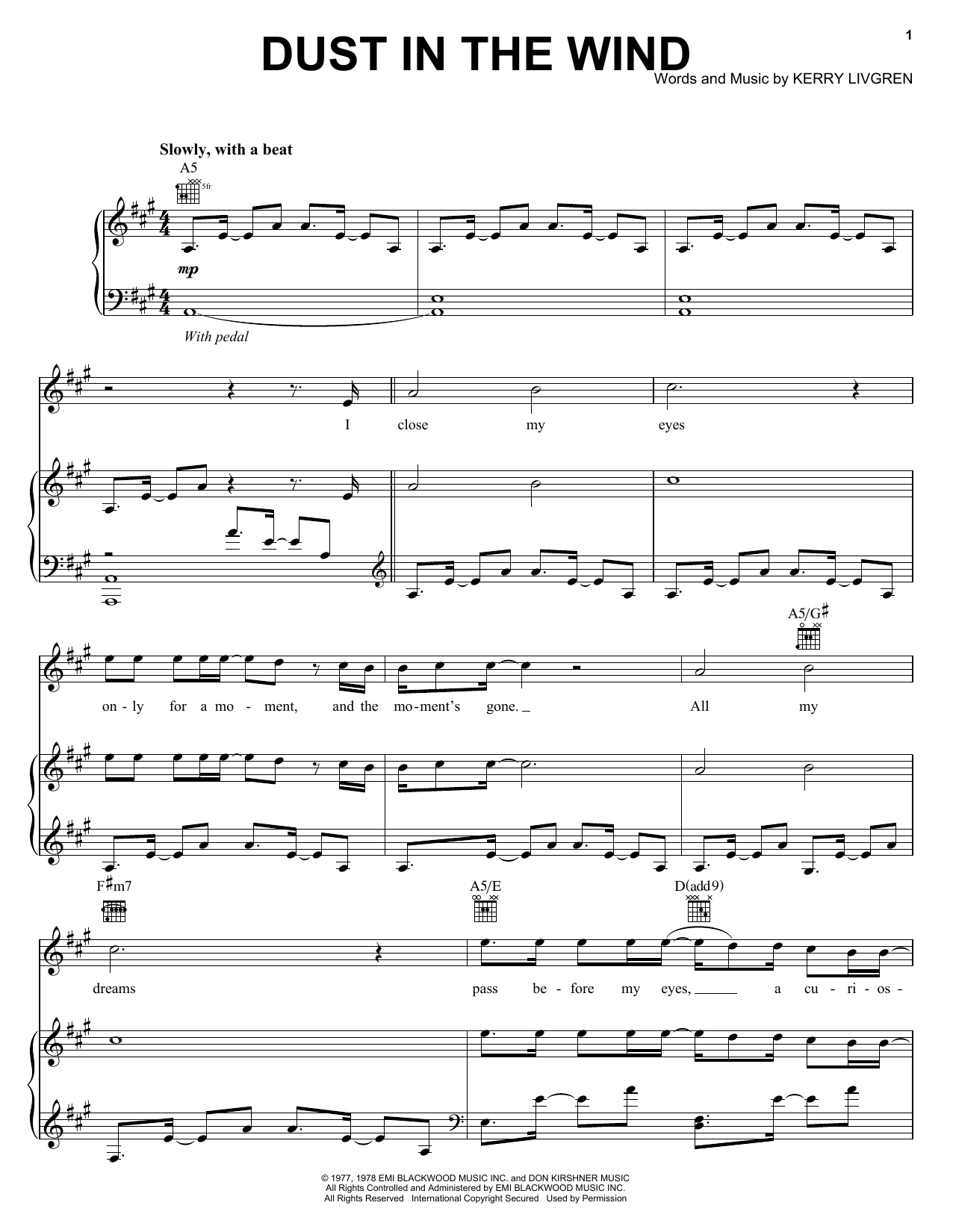 Download William Joseph Dust In The Wind Sheet Music