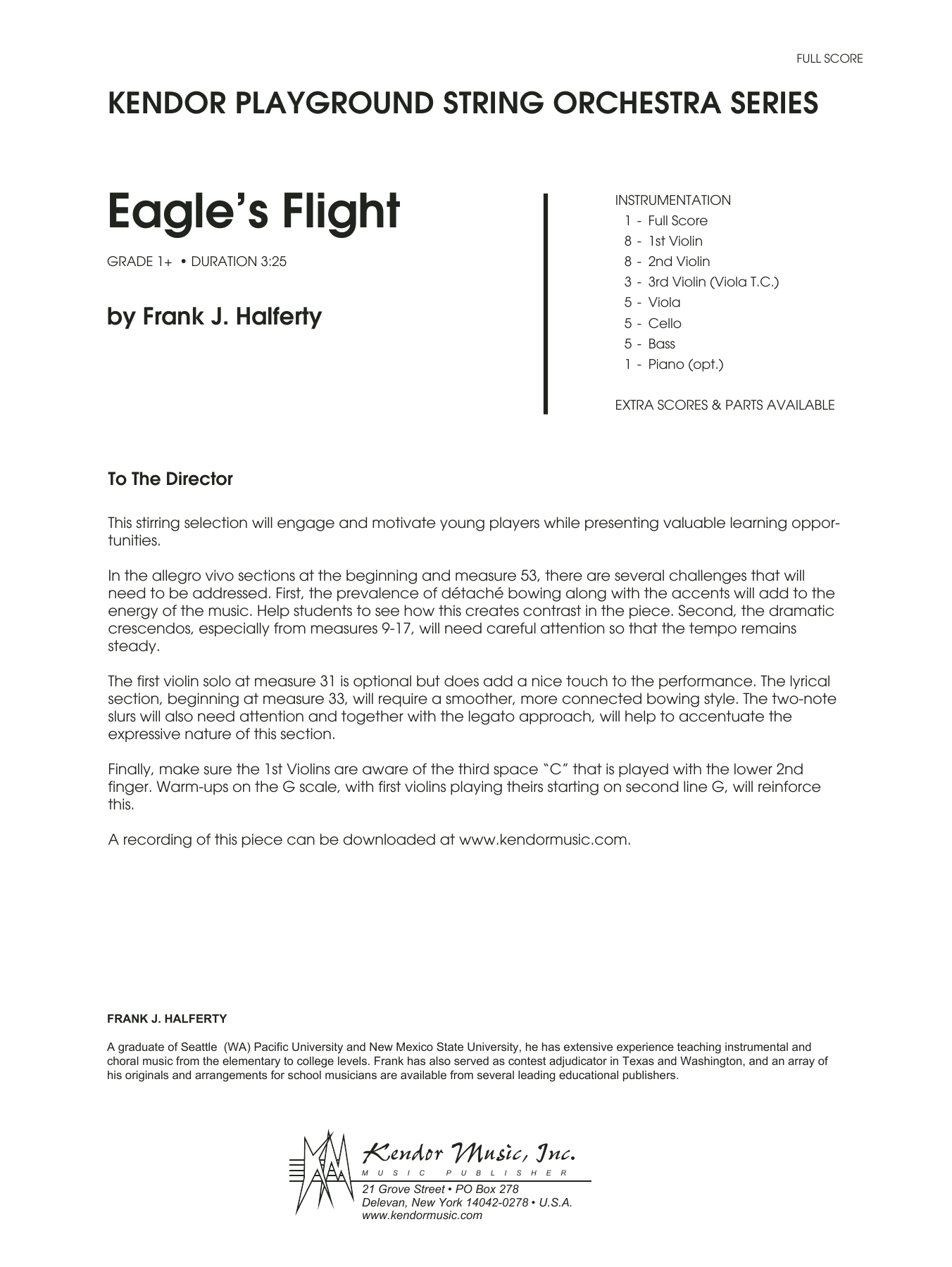 Download Frank J. Halferty Eagle's Flight - Full Score Sheet Music