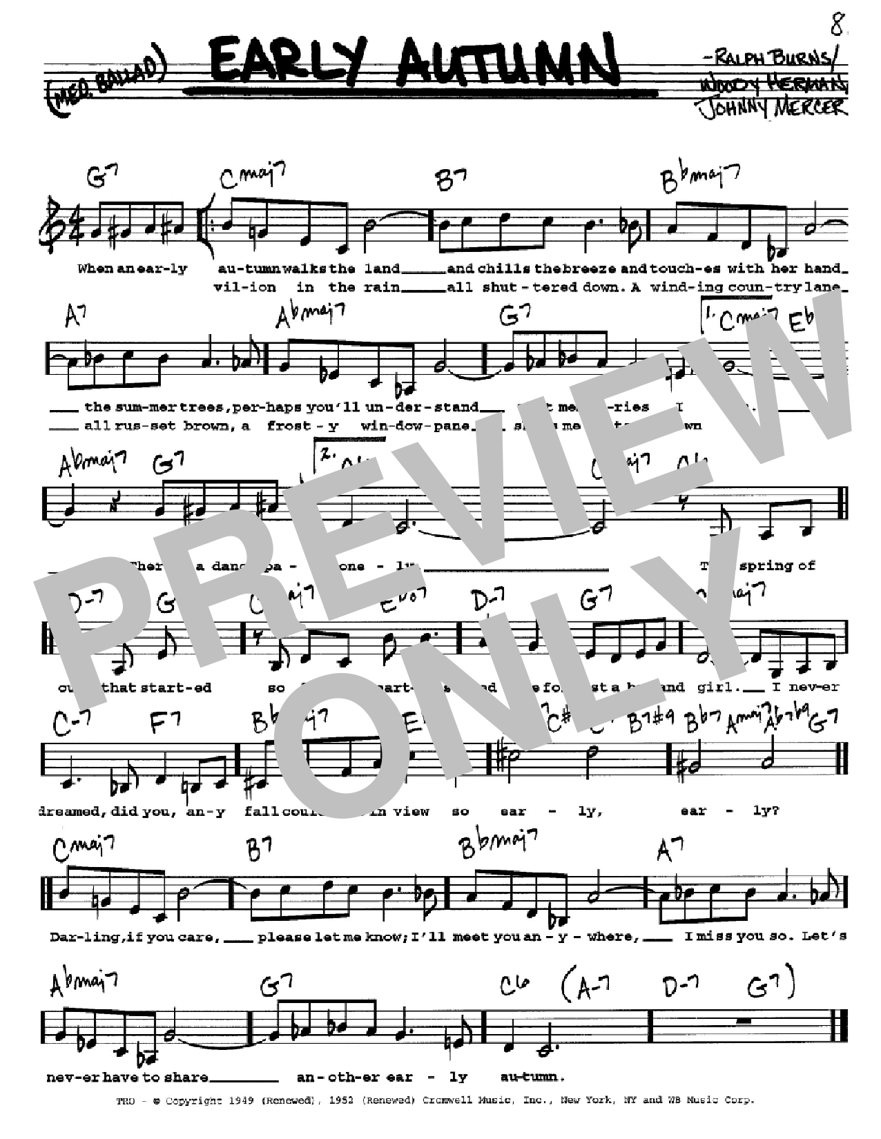 Download Woody Herman Early Autumn Sheet Music