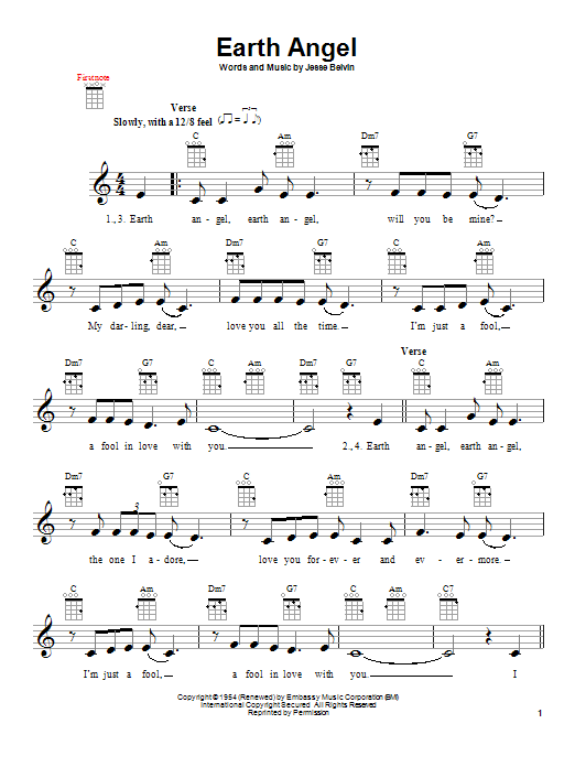 Download The Penguins Earth Angel Sheet Music