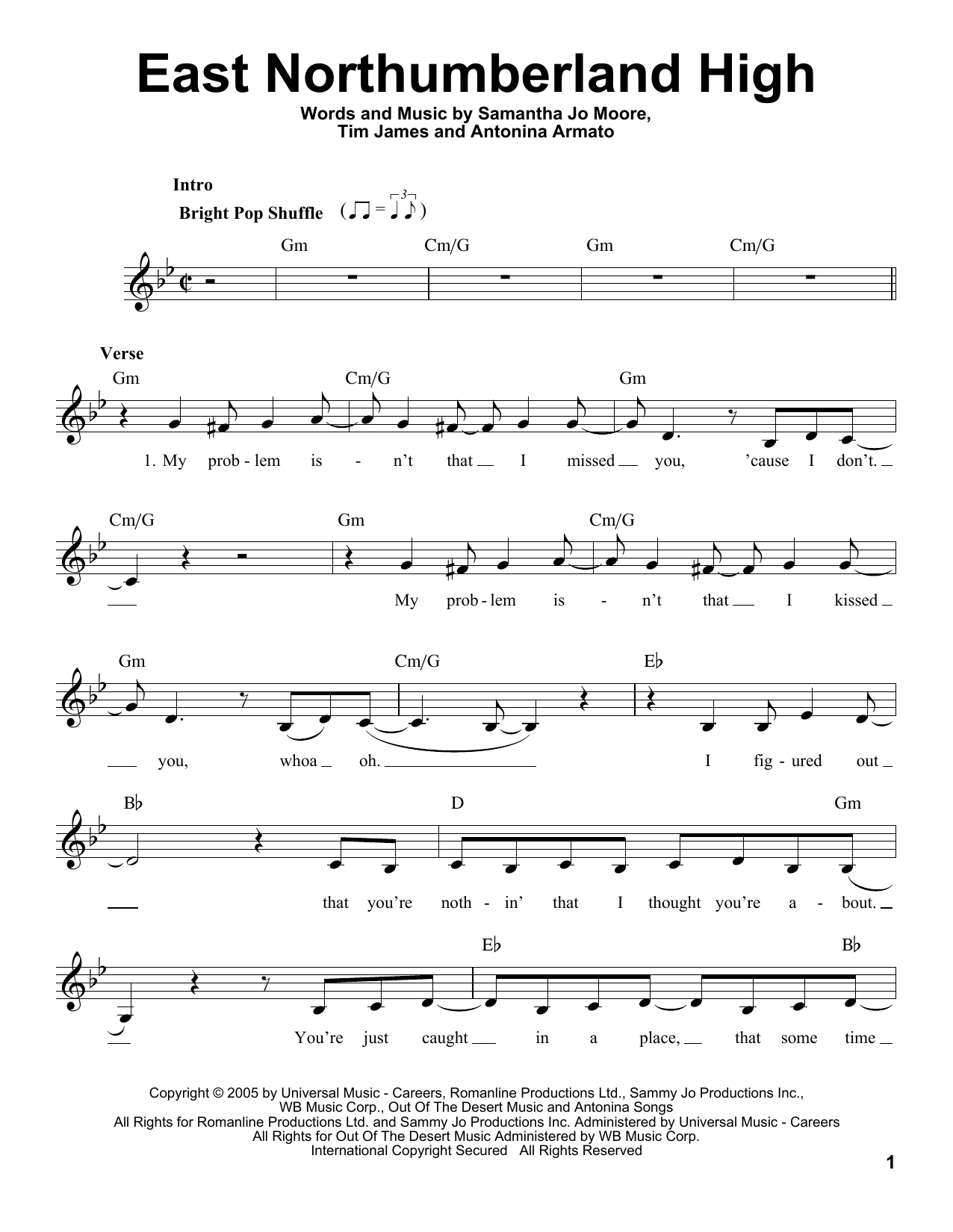 Download Miley Cyrus East Northumberland High Sheet Music