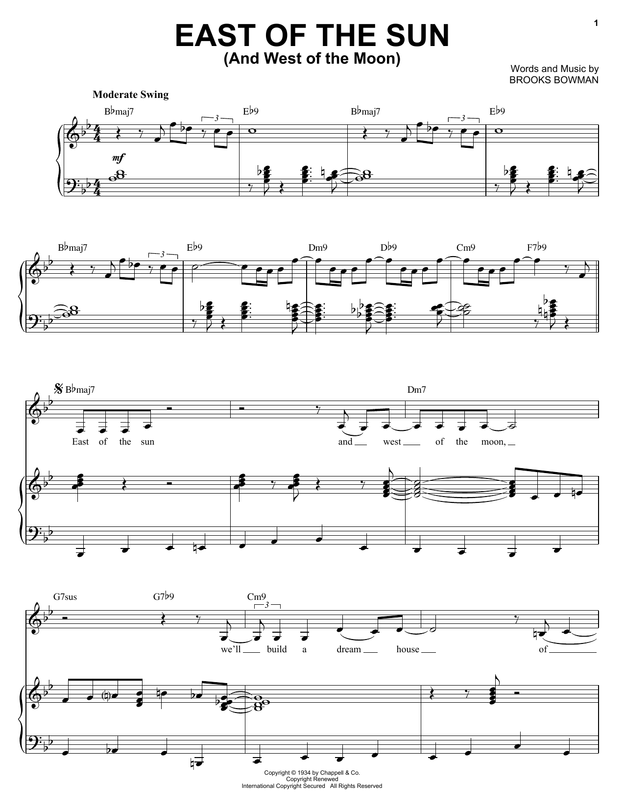 Download Diana Krall East Of The Sun (And West Of The Moon) Sheet Music