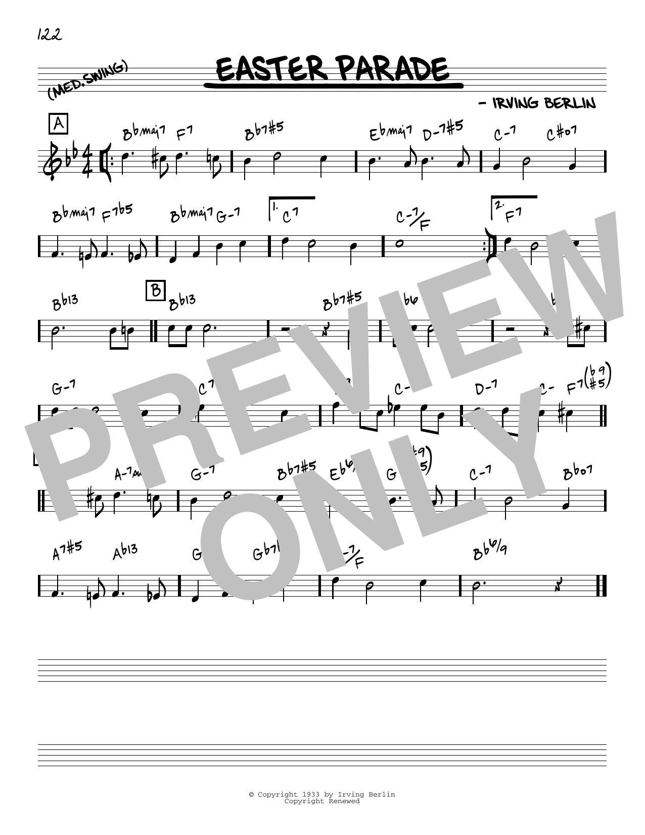 Download Irving Berlin Easter Parade [Reharmonized version] (a Sheet Music